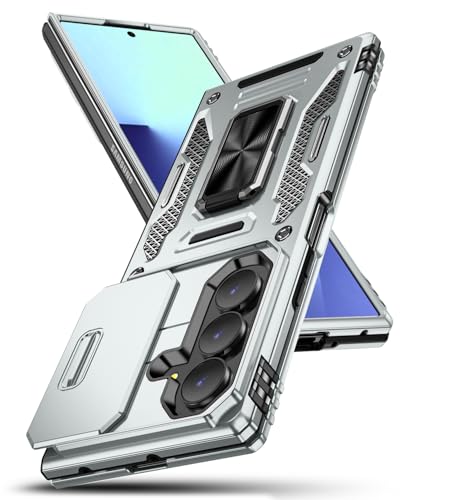 GTUJWN Galaxy Z Fold7 Ή P[X Ot Sʕی ϏՌ ܂肽 X^h@\ ČRMIL Jo[ PC+TPUop[ Yی ԍڃz_[ wh~ ΂݂Ȃ ^ ~ h~ ϋv X}zP[X M