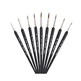 DETALLE pinceles conjuntos son adecuados para la pintura del arte, la aguada, acrílicos, acuarela, óleo, miniaturas, modelos, las uñas. Perfecto para artistas, estudiantes, profesionales, principiantes.