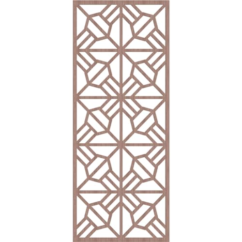 Image of 21 3 /8 inchW x 54 3 /8 inchH x 3 /8 inchT Auburn Decorative Fretwork Wood Wall Panels, Walnut