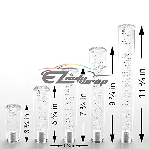 Ezautowrap Led Light Rgb Shift Knob Stick Crystal Transparent Bubble Gear Shifter 20Cm #TOP4