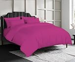sleepdove® LUXURY EGYPTIAN COTTON 200 COUNT BEDDING SETS DUVET COVER SET (QUILT COVER WITH PILLOW CASES (King, Fuchsia)