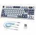 Produktbild ATTACK SHARK K86 Mechanische Tastatur, 2,4G Wireless/BT5.0/USB-C Wired Gaming-Tastatur, 75% Layout TKL 87 Tasten mit 1.2" TFT-HD-Farbdisplay und CNC-Knopf, QWERTY RGB Backlit TTC-Hot-Swap - Blau