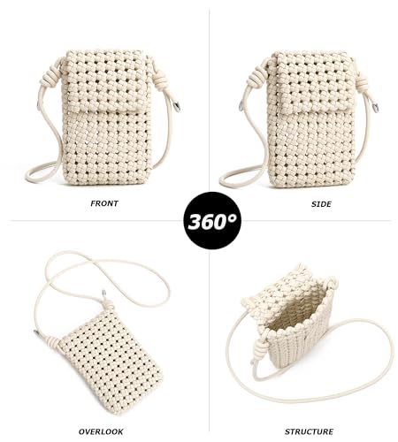 Image of myfriday Mini Quilted Crossbody Purse, Chain Strap Summer Shoulder Bag | Metal ball chain adjuster, snap closure and lightweight phone pouch add cute summer carry for holidays and shopping