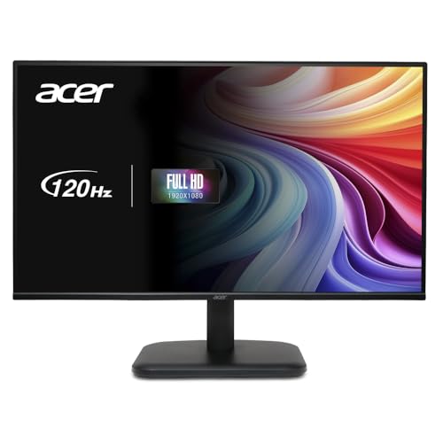 Acer EK241YGBIF, Monitor 23,8 Full HD 120 Hz (1920x1080, 16:9, 250 Nits, Tiempo de Respuesta 1 m/s (VRB), 1xVGA/1xHDMI 1.4) , Monitor PC, Color Negro