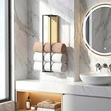 HECHKJ Handtuchregal Ohne Bohren, 40 cm G&auml;stehandtuchhalter, Selbstklebend Wandhalterung Handt&uuml;cher, Platzsparend Handtuch Aufbewahrung, f&uuml;r Badezimmer, K&uuml;che und Hotel