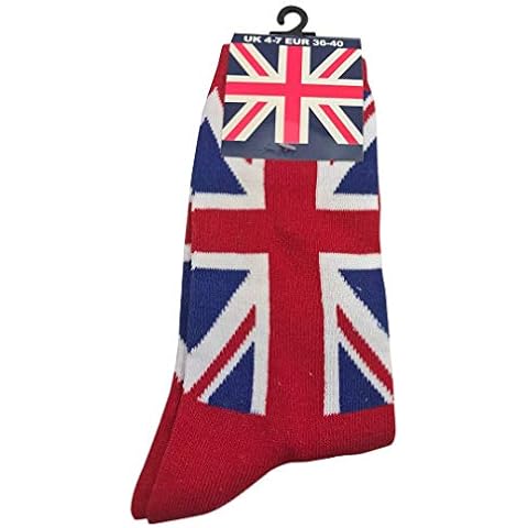 Ladies Union Jack Sock Red Size 4-7 (UK) Cover