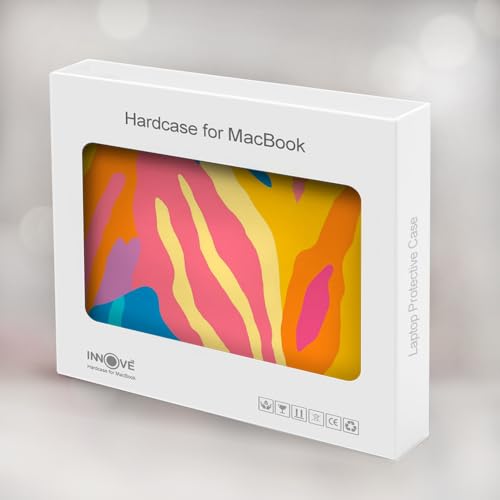 Coque MacBook Pro 14 motif zèbre multicolore en polycarbonate durable - 4
