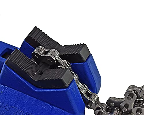 Yost Vises Bc-6 Bench Chain Vise | 1/4 Inch To 6 Inch Pipe Clamp Capacity | Work Bench Vise | Heavy Duty Cast Iron Body And Durable Leg Chain | Blue #TOP7