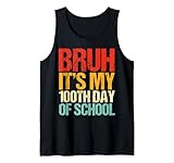 Photo Gallery funny vintage bruh 100th day of school boys canotta Photo Gallery funny vintage bruh 100th day of school boys canotta
