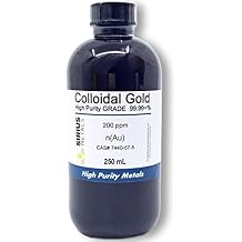 True Colloidal Gold 200 ppm - 250 mL 8.45 Fl Oz in Clear BPA-Free Plastic Bottle