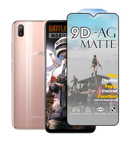 Image of Premium Tempered Glass for Vivo v11 Vivo v11 pro (matte finish glass, Pack of 1) Full Screen Coverage gaming matte Screen Protector Guard (VIVO V11 V11 PRO)