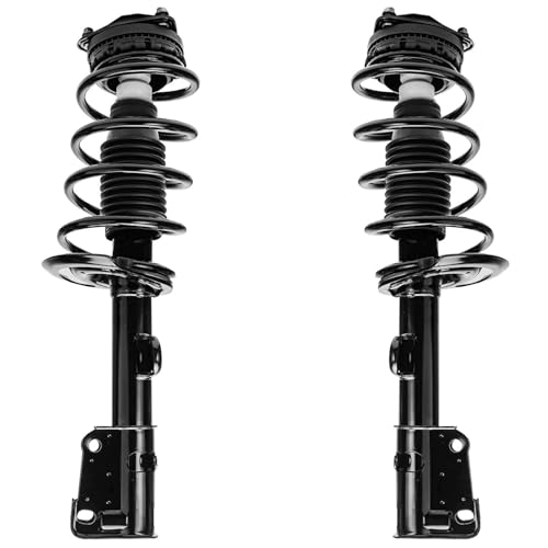 Image of Detroit Axle - Front Struts for 2008 2009 2010 Dodge Grand Caravan Chrysler Town & Country, 2 Struts with Coil Spring Replacement Suspension Ready Strut Shock Assembly