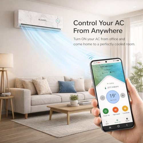 Image of Ecozen Smart Air Conditioner - 1.5 Ton Inverter AC with Intelligent Cooling and Smartphone App Control (Classic Stone) - IDU-WSAC18310XE52VMA, ODU-WSAC18310XE52VMA