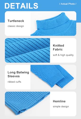 Image of chouyatou Women's Chunky 2 Piece Outfits Turtleneck Knit Sweater and Maxi Bodycon Skirt Sets