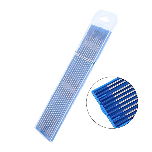 Elettrodi per saldatura, elettrodi per saldatura al tungsteno 10pcs Elettrodo lantato per blu 1.0/1.6/2.4mm(1.6 x 150mm)