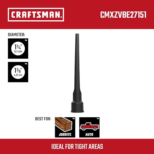 CRAFTSMAN CMXZVBE27151 1-1/4, 1-7/8 in. Crevice Tool Wet Dry Vac Attachment - image 2