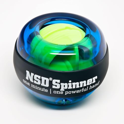 Image of NSD Essential Crystal Spinner Gyro Ball | Grip Strengthener for Forearms, Wrist & Hands | String Start Design, Up to 18,000 RPM | Portable Wrist Trainer & Workout Equipment | Ideal for Desk Workers, Athletes & Musicians