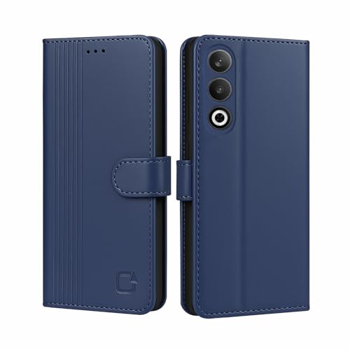 Image of AIBEX Shock Proof Flip Compatible for OnePlus Nord CE 4 5G Flip Cover Leather Finish | Inside TPU with Card Pockets | Wallet Stand | Complete Protection Flip Case- Blue