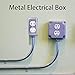 Qlvily 12 Packs 4x2 Inch Metal Electrical Box, Single Gang Electrical Box, Ten 1/2 Inch Knockouts, Raised Ground, 13 Cu. in. Capacity, 1-7/8