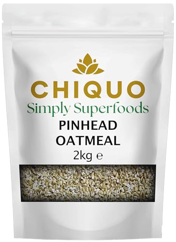 Chiquo Pinhead Oatmeal 2kg | Steel Cut Oats | 100% Whole Grain | No Additives Vegan & Vegetarian Friendly | GMO Free | Bulk Pantry Staple for Porridge & Baking
