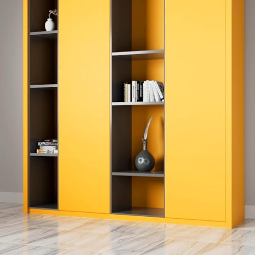 Image of Dark Yellow Solid Matt Peel and Stick Wallpaper Contact Paper Wallpaper Modern Self Adhesive Wallpaper Decorative Removable 16 x 60 Inch