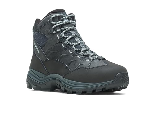 Merrell Men's Thermo Chill Mid Waterproof Snow Boot, BLACK, 7.5 Medium by Merrell - Used condition - US$56.00