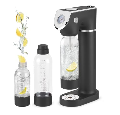 Berlinger Haus Sodabar Soda Maker + 2 Bottles Anthracite Collection | Stylish, Compact and Environmentally Friendly