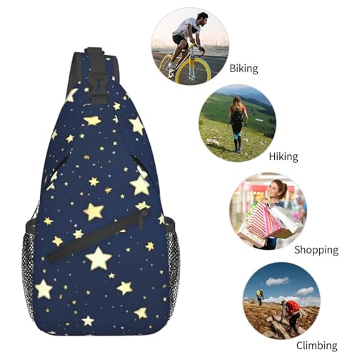 Mochila cruzada tipo sling Navy Blue Sky para viaje miniatura 6