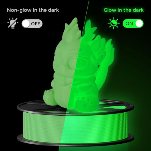 Image of FLASHFORGE Glow in The Dark Rapid PLA Filament 1.75mm, High Flow Speedy 3D Printer Filament Luminous Green, Max 500mm /s High-Speed Printing, High Brightness and Long-Lasting Glowing Effect
