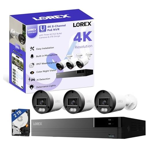 8 Channel 4K NVR System with Bullet Cameras