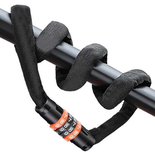 Candado de cadena para bicicleta, cable de combinación de 4 dígitos, accesorios de equitación para puerta de valla de viaje al aire libre, accesorio de ciclismo al aire libre, cerradura segura