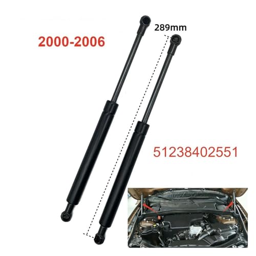 Barres support levage BMW X5 E53 pour sécuriser l'ouverture du capot