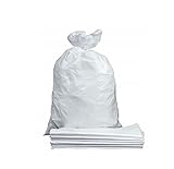 F & R Gewebesäcke, 50 Stk. Schwerlastsäcke, Reißfeste & Atmungsaktive Getreidesäcke mit Fassungsvermögen bis zu 30 kg, Säcke aus Polypropylen für Haushalts- & Gartenbedarf, Sandsäcke 50 x 85 cm, Weiß