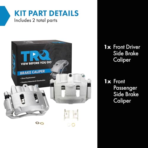 Image of TRQ Front Brake Caliper Set Compatible with 1995-2001 Ford Explorer 1995-2002 Ranger 1995-2008 Mazda B2300 1998-2001 B2500 1995-2007 B3000 B4000 1997-2001 Mercury Mountaineer