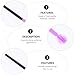 Healeved 50pcs Disposable Eyelash Comb and Eyebrow Brush Set with Purple Ball Tip and Black Handle, Portable Makeup Eyelash Applicator Tools for Professional Beauty and Travel Use