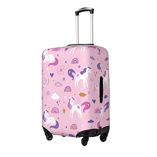 Highly Elastic Spandex Suitcase Cover Luggage Cover Protector Small Fits 18 to 21 Inch Girly Cute Unicorns Rainbows Clouds & Stars Prints2