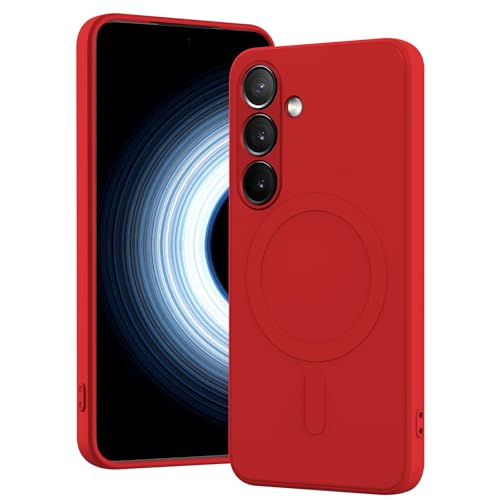 MIDIIUGCT for Samsung Galaxy A54 5G Case Magnetic,Wireless Charging,Slim Soft TPU Silicone Cover Phone Case for Samsung Galaxy A54 5G,Red,MUS-MFCX-10-07