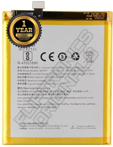 Image of BLP637 Battery for Oneplus 5, 5T A5000 A5010 Battery with 1 Year Warranty**** (U114)
