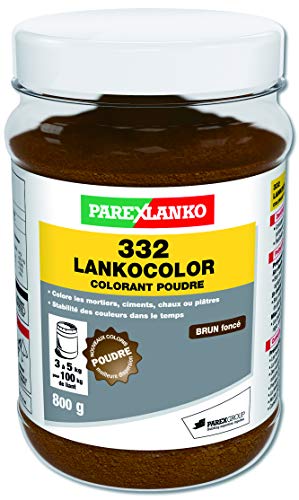 Parexlanko, 332 LankoColor, Colorante en polvo para morteros, cementos, cal o yeso, marrón oscuro, 800 g