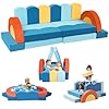 22pcs modular kids play couch kids couch for playroom bedroom living rooms toddler couch for inspiring child creativity ocean theme modular couch children convertible sofa  urban country home decor