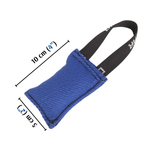 Dingo Gear Baumwolle-Nylon Mini Beißwurst für Hundetraining 10 x 5 cm Mini Blau S00088