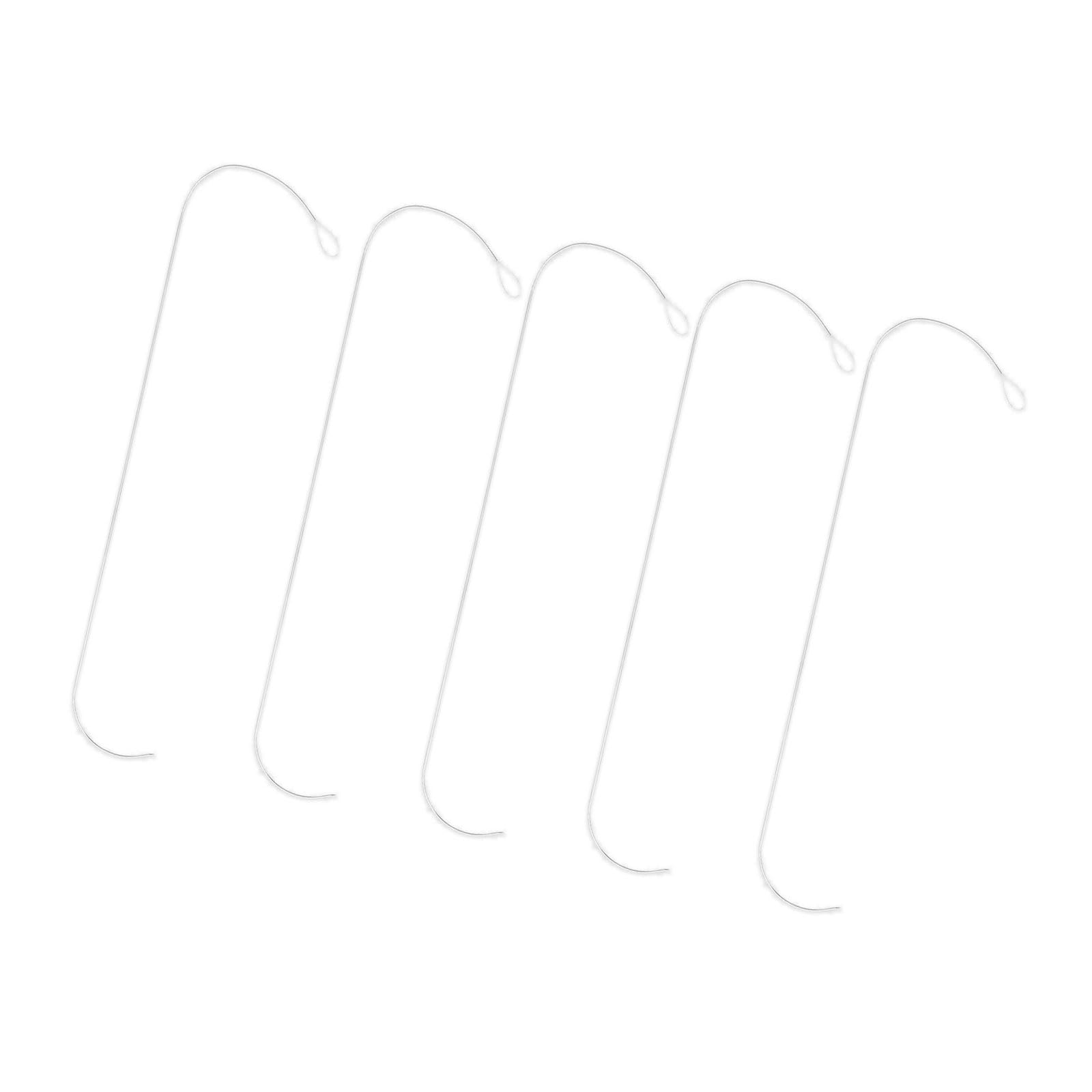 Xjdzineq 5Pieces Big Eye Curved Beading Needle Stainless Steel Bead Spinner for Beaing Jewelry Making Art Craft Project for Bead Spinner