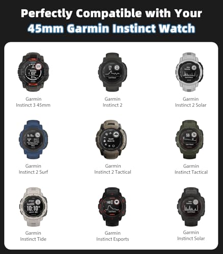 Correa de Nylon 22mm para Garmin Instinct 45mm miniatura 2