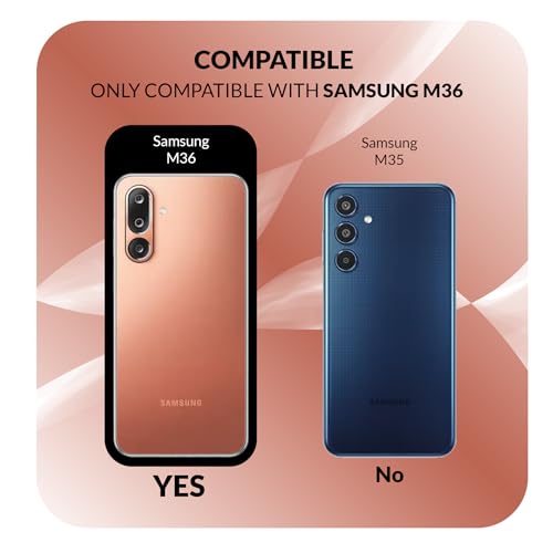 Image of Back Cover Case for Samsung Galaxy M36 5G | 360 Protection Mobile Phone Case | Mag-Safe | Camera Protection | Samsung Galaxy M36 Back Cover | Samsung Galaxy M 36 5+G - Black TPU + PC