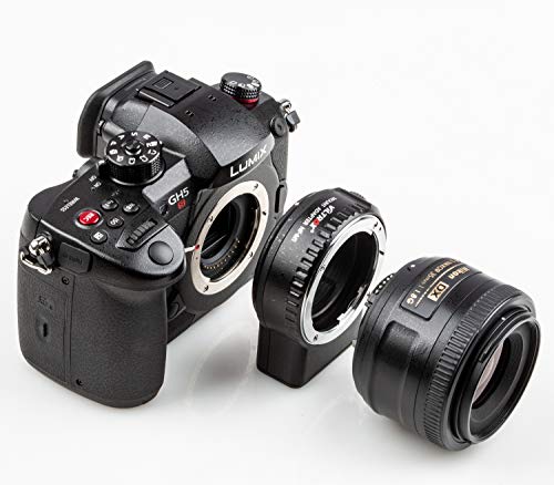 Lens Adapter NF-M1 Auto-Focus Lens Converter Compatible with Nikon F Mount Lens to MFT Camera GH4 GH5 GH5S GF1 GF5 GX1 GX7 GX9 G9 E-M1I E-M5 E-M10 E-M10III E-PL5 Pen-F BMPCC 4K - Thumbnail 2