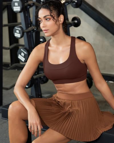 Image of RUNNING GIRL Sports Bras for Women High Support, Adjustable Straps High Impact Racerback Bra with Hook Closure Molded Cup
