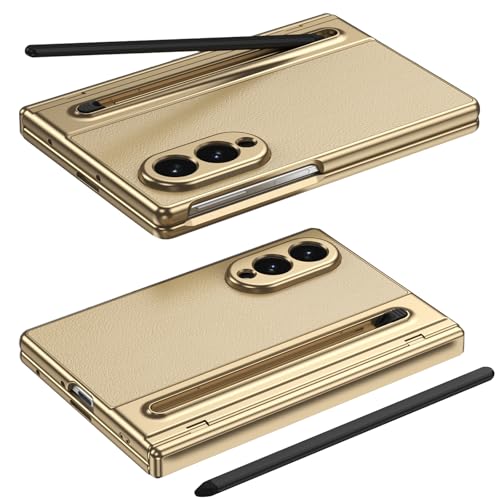 Étui pour Galaxy Z Fold 8 avec protection charnière et stylet intégré couleur or