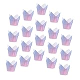 Cabilock 50 Piezas Unidades Envoltorios para Cupcakes Resistente al Aceite para Muffins y Aperitivos Degradado para Repostería y Snacks