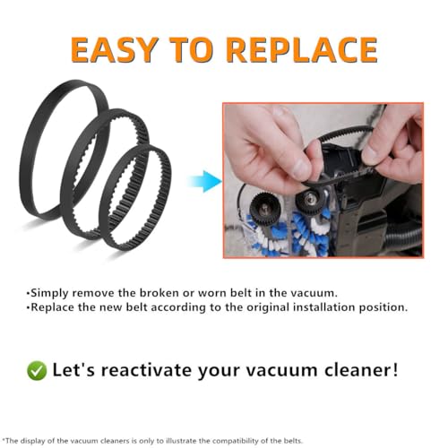 Image of JEDELEOS Replacement Belt Set for Bissell 3432 3746 3428 34249 3513 Revolution HydroSteam Pet Carpet Vacuum Cleaner Replace Parts 1635393 1634216 and 1634219 (Pack of 3)