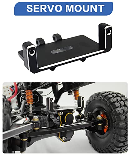 Vicrazze Rc Servo Mount Bracket Mini Servo Arm And Steering Links For Es08Ma Ii Servo Upgrade Parts For Axial Scx24 Rc Car Crawler #TOP4